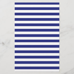 Blue and White Stripes Stationery