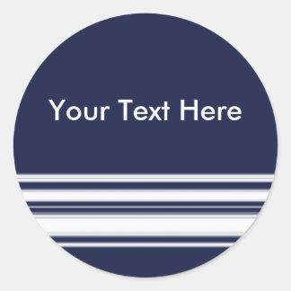 Blue and White Stripes Sticker