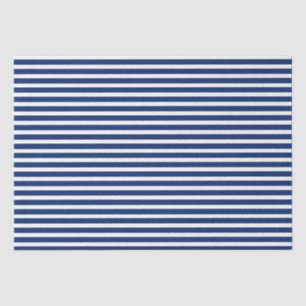 Blue and White Stripes Tissue Paper