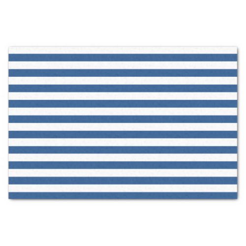 Blue and White Stripes Tissue Paper