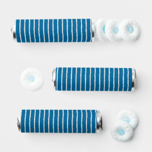 Blue and White Stripes with Uneven Lines Breath Savers® Mints