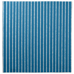 Blue and White Stripes with Uneven Lines Cloth Napkin