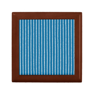 Blue and White Stripes with Uneven Lines Gift Box