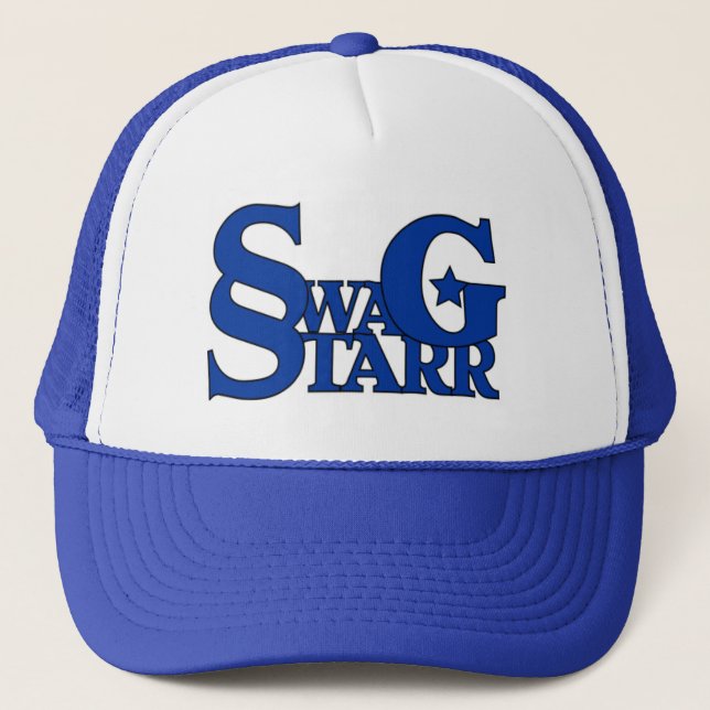Blue and White Swag Starr Hat (Front)