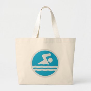 Blue And White Swim Decal Bag by SoccerMomsDepot at Zazzle