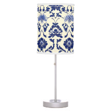 Blue and White Symmetrical Chinoiserie Floral