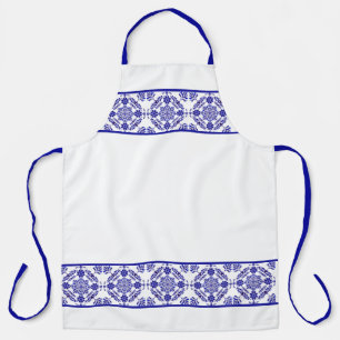 Blue and White Talavera Three Apron