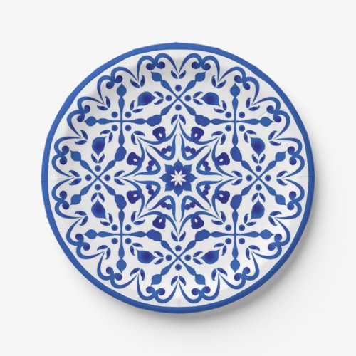 Blue and White Talavera Two Paper Plates