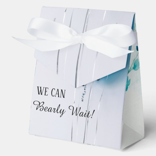 Blue and White Tent Baby Shower Favor Box. Boxes (Front)