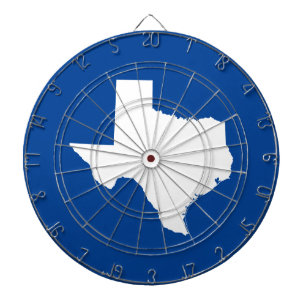 Blue and White Texas Dart Board
