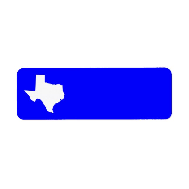 Blue and White Texas Label (Front)