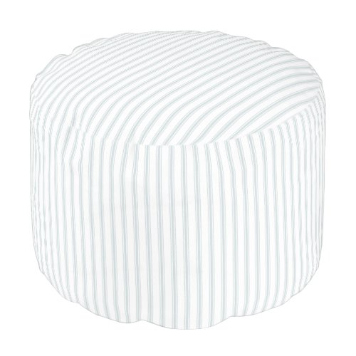 Blue and White Ticking Stripes  Farmhouse Decor Pouf