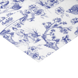 Blue and White Toile Tissue Paper