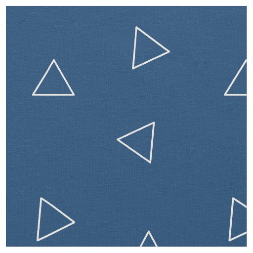 Blue and White Triangle Fabric by Stickelberry