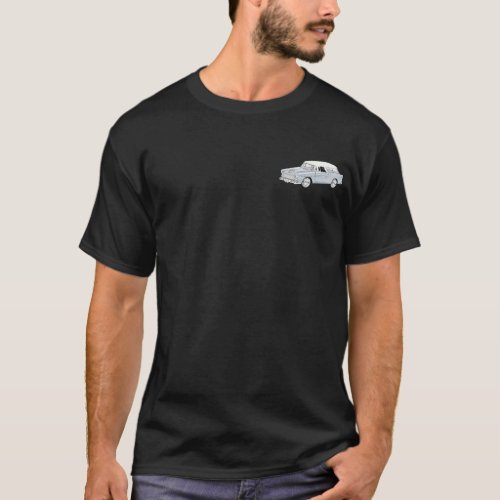 Blue and White Two Tone 1955 Chevy Nomad T_Shirt