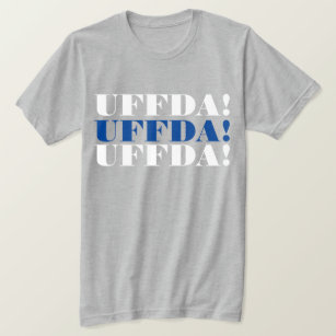 Blue and White Uffda T-Shirt