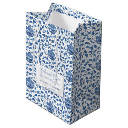 Blue And White Vintage Chinoiserie Wedding Welcome Medium Gift Bag