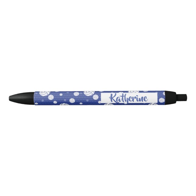 Blue and White Volleyball Pattern Pen (Front)