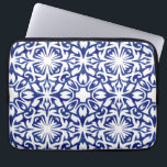 Blue and White Watercolor Spanish Tile Pattern Laptop Sleeve<br><div class="desc">Imagine yourself on the Mediterranean coast with this pretty patterned laptop sleeve. Our updated take on the classic Spanish tile design features a cobalt blue and white fretwork pattern in variegated, swirly watercolors. Pattern can be scaled up or down for a more dramatic or intricate look; click "Customize It, "...</div>