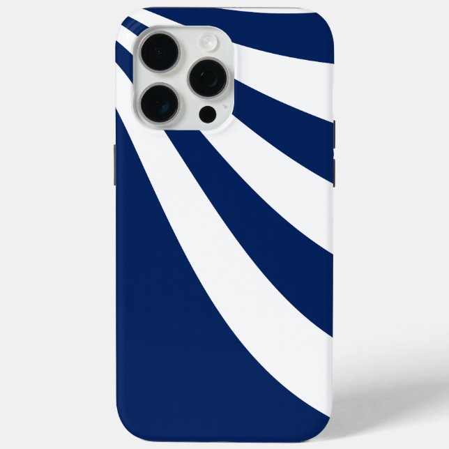 Blue and White Wave Case-Mate iPhone Case (Back)