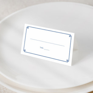 Blue And White Wedding Elegant Chinoiserie Print Place Card