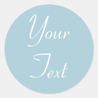 Blue and White Wedding Envelope Seals w/ Text