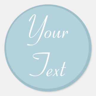 Blue and White Wedding Envelope Seals w/ Text