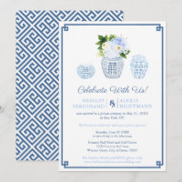 Blue And White Wedding Ginger Jar Reception Only