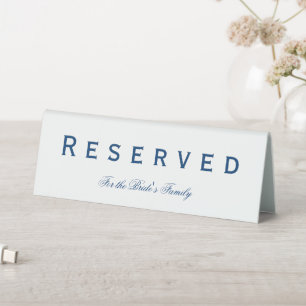 Blue and White Wedding Table Tent