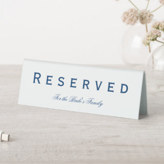 Blue and White Wedding Table Tent