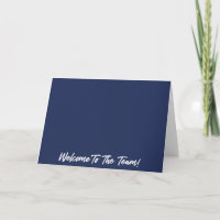 Blue and White Welcome to the Team New Employee