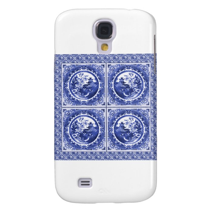 Blue and white, willow pattern design samsung galaxy s4 cover