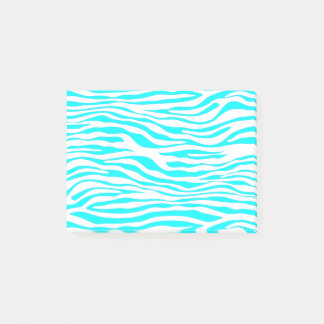 Blue and White Zebra Stripes Post-it Notes