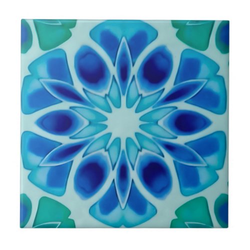 blue and whitemodern floral pattern tiles