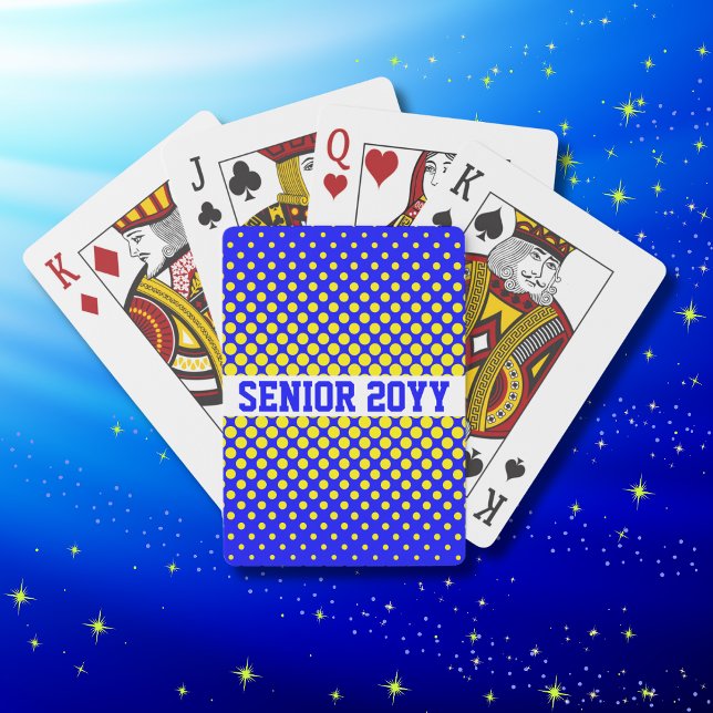 Blue and Yellow 2025 High School Senior Poker Cards (Creator Uploaded)