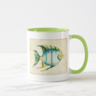Blue and Yellow Aquarium Fish Mug
