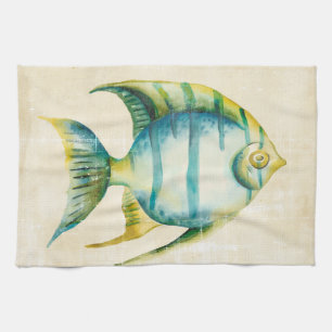 Blue and Yellow Aquarium Fish Towel