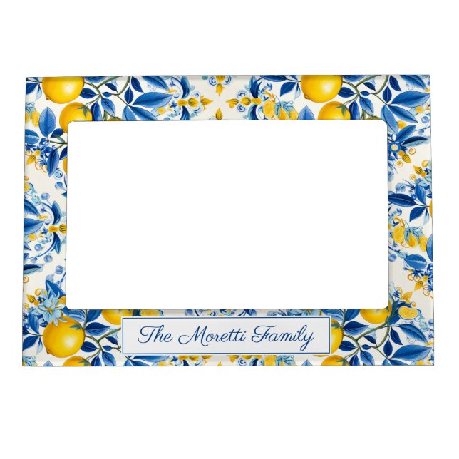  💛💙 Blue and yellow Azulejos Limoncello Joy Magnetic Frame (Front)
