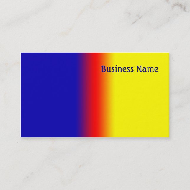Blue and yellow business card (Front)
