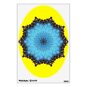Blue and Yellow Butterfly Wings - Art Wall Sticker