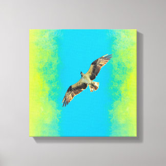 Blue and yellow canvas print