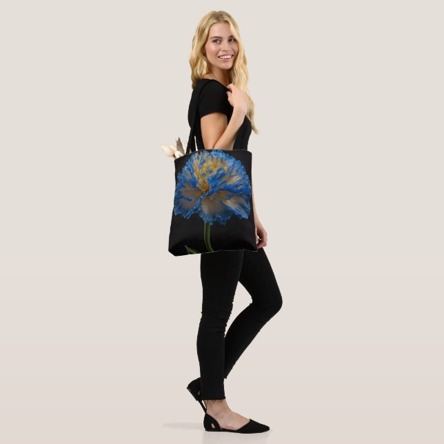 Blue And Yellow Carnation Flower, Tote Bag (On Model)