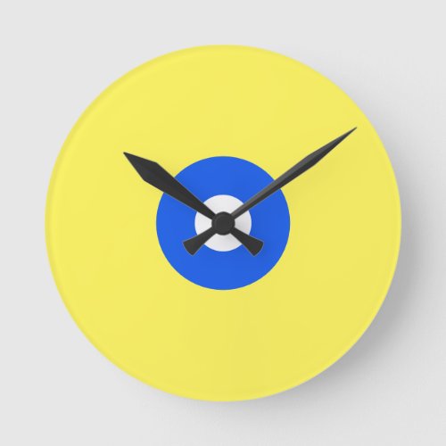 Blue and Yellow Circles Acrylic Wall Clock