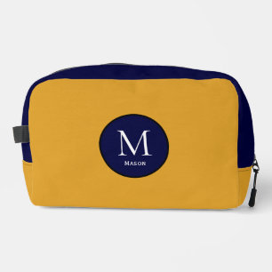 Blue and Yellow Color Block Dopp Kit