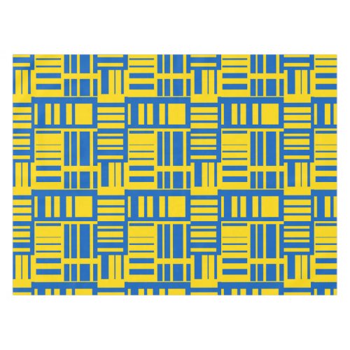 Blue And Yellow Color Line Design Pattern Tablecloth