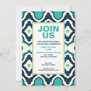 Blue and Yellow Corporate Event Invitation