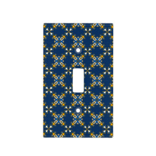 Blue and Yellow Cross on Navy Light Switch Cover