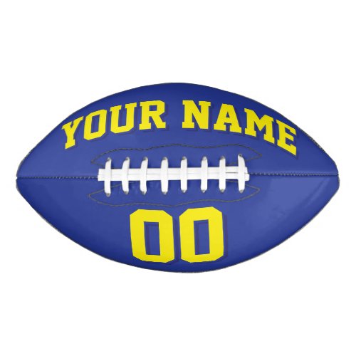 BLUE AND YELLOW Custom Football