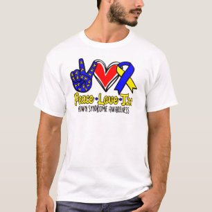 Blue and Yellow Down Syndrome Awareness October T-Shirt
