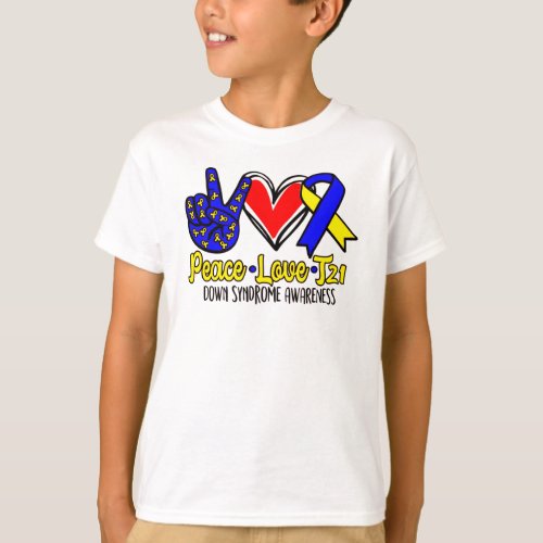 Blue and Yellow Down Syndrome Awareness October T_Shirt